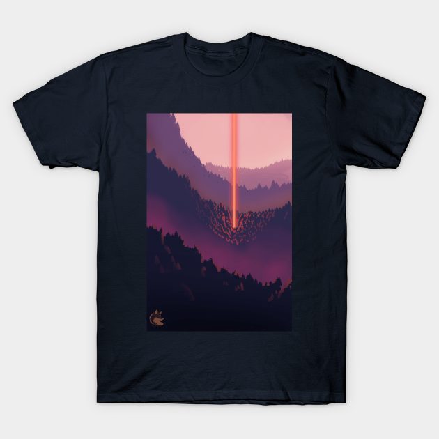 Beacon - Red T-Shirt by MarciLustra